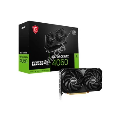 MSI GeForce RTX 4060 VENTUS 2X BLACK 8G OC nVidia 8GB GDDR6 128bit PCIe videókártya