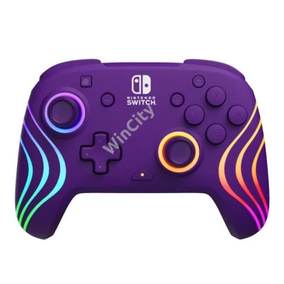 PDP 500-238-PR Afterglow Wave Nintendo Switch RGB LED Lighting lila vezeték nélküli kontroller