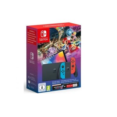 Nintendo Switch fehér OLED játékkonzol + Mario Kart 8 Deluxe + 12hónapos Nintendo Switch Online előfizetés