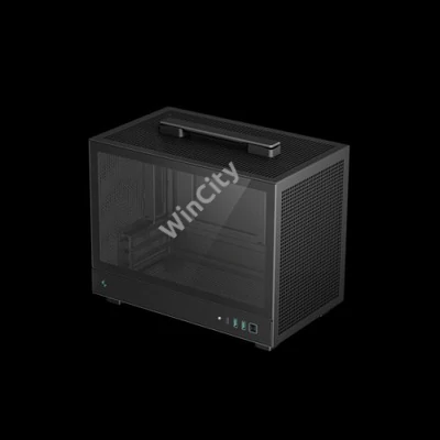 DeepCool Számítógépház - CH160 (fekete, Mini-ITX, 2xUSB3.0, Type-C, fekete)