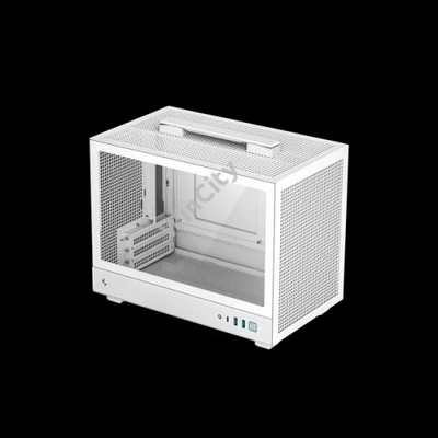 DeepCool Számítógépház - CH160 WH (fekete, Mini-ITX, 2xUSB3.0, Type-C, fehér)