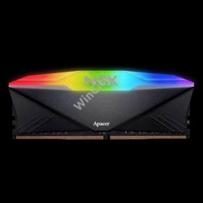 Apacer Memória Desktop - 16GB KIT DDR4 NOX RGB AURA2 (2x8GB, 3200MHz, CL16, 1.35V, hűtőbordás)