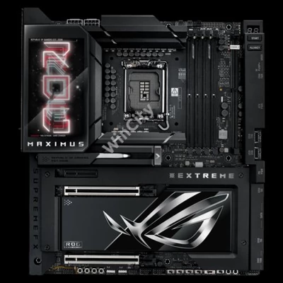 Asus Alaplap - Intel ROG MAXIMUS Z890 EXTREME LGA1851 (Z890, ATX, 4xDDR5 9200+MHz, 4xSATA3, 6xM.2, HDMI+2xThunderbolt)