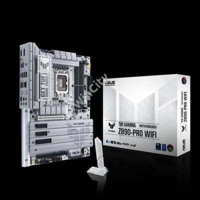 Asus Alaplap - Intel TUF GAMING Z890-PRO WIFI LGA1851 (Z890, ATX, 4xDDR5 9066+MHz, 4xSATA3, 4xM.2, HDMI+DP+2xTB)