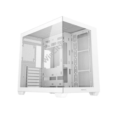 DeepCool Számítógépház - CG530 WH (fehér, ablakos, venti nélkül, BTF, ATX, 2xUSB3.0, 1xUSB2.0)