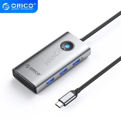 Orico Notebook Dokkoló - PW11-6P-GY (Bemenet: USB-C, Kimenet: HDMI/USB-A+C/PD100W, sötétszürke)