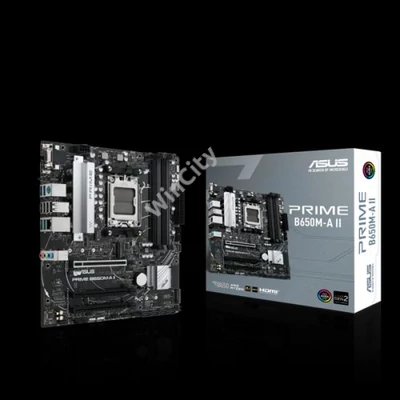 Asus Alaplap - AMD PRIME B650M-A II AM5 (B650, ATX, 4xDDR5 7600+MHz, 4xSATA3, 2x M.2, HDMI+DP+VGA)