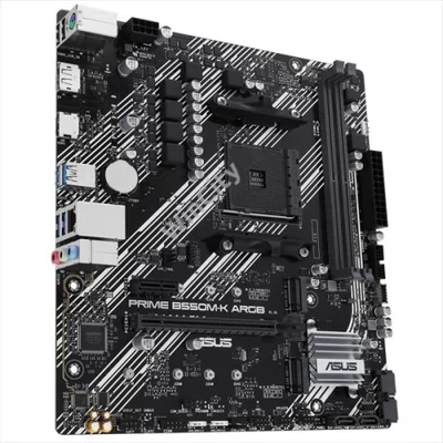 Asus Alaplap - AMD PRIME B550M-K ARGB AM4 (B550, 2xDDR4 4800MHz, 4xSATA3, 2x M.2, Raid, 4xUSB2.0, 8xUSB3.2)