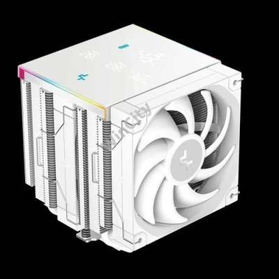 DeepCool CPU Cooler - AK620 DIGITAL PRO WH (25 dB; max, 103,45 m3/h; 4pin csatlakozó, 6 db heatpipe, 2x12cm, PWM, fehér)