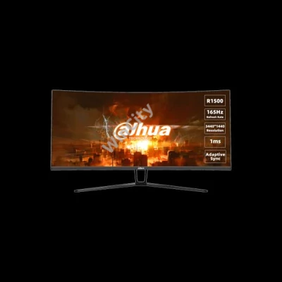 Dahua Monitor 34" Gaming - LM34-E330C (VA; 21:9; 3440x1440; 1ms; 165Hz; 350cd; HDMIx2; DPx2; Ívelt)