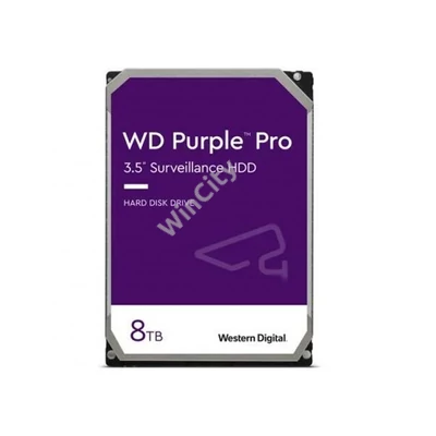 Western Digital Belső HDD 3.5" 8TB - WD8002PURP (7200rpm,256 MB puffer,SATA3 - Purple Pro)