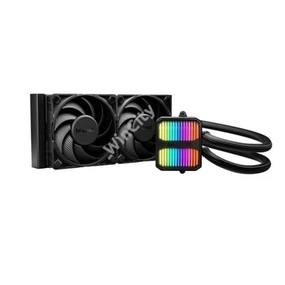 Be Quiet! CPU Water Cooler - SILENT LOOP 3 240mm Black (2x120mm, csatlakozó: 3pin, cső hossza: 400mm, fekete)