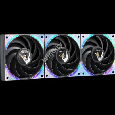 Formula Cooler 12cm - 3 db Air Bridge Plus BK (1-27,2dB, max. 63,2 m3/h, 4pin csatlakozó, hydro bearing, ARGB)
