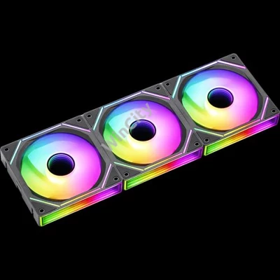 Formula Cooler 12cm - 3 db Air Bridge BK (19-27,5dB, max. 63,2 m3/h, 4pin csatlakozó, hydro bearing, ház hűtésre, ARGB)