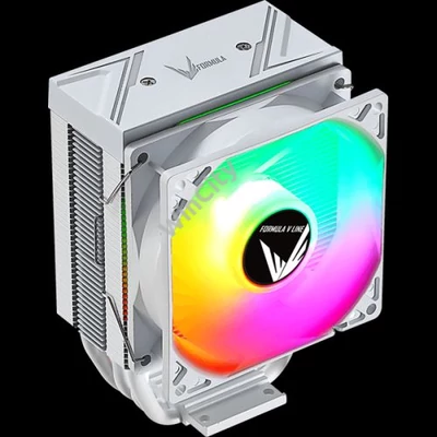 Formula CPU Cooler - Ice Burg ARPW 4P (17-34dB, 4pin csatlakozó, 4 db heatpipe, 9cm, PWM, ARGB)