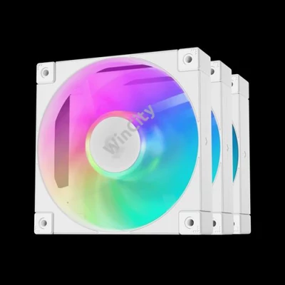 DeepCool Cooler 12cm - FD12 ARGB WH( (3in1) (27,6dB; max. 109,07 m3/h; 3pin csat; hydro bearing, ház hűtésre, PWM, fehé)