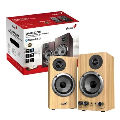Genius Hangszóró 2.0 - SP-HF520BT (Bluetooth, 20W, Wood)