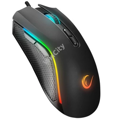 Rampage Egér Gamer - SMX-R44 V2 Macro (12800 DPI, 7 gomb, makro, RGB LED, 1,8m fonott kábel, fekete)