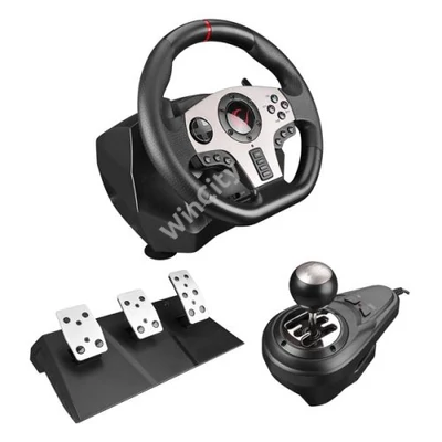 Rampage Gamer kormány - V902 (PC, 3 pedál+váltókar, vibrálás)