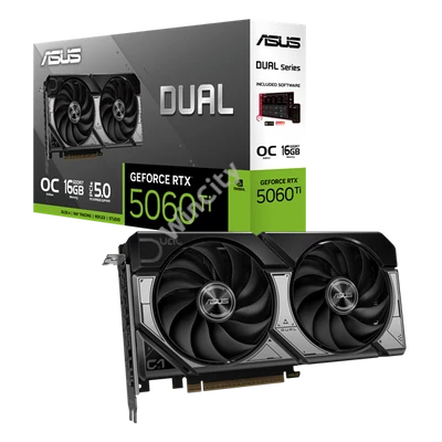 Asus Videokártya - nVidia DUAL-RTX5060TI-O16G (16384MB, GDDR7, 128bit, 1xHDMI, 3xDP)