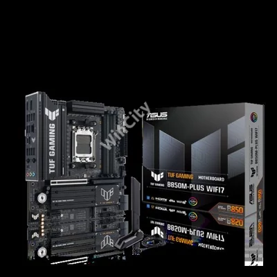 Asus Alaplap - AMD TUF GAMING B850M-PLUS WIFI7 AM5 (B850, ATX, 4xDDR5 8000+MHz, 4xSATA3, 3x M.2, HDMI+DP)
