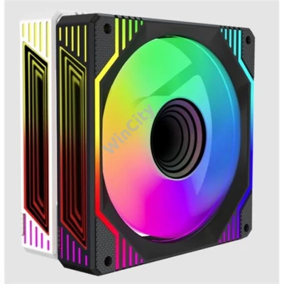KEEP OUT Cooler 12cm - XFC-120DRM ARGB (13-29dB, 1800RPM, 63CFM, 4-pin PWM + ARGB 5V 3-pin, ház hűtésre, ARGB) Fekete