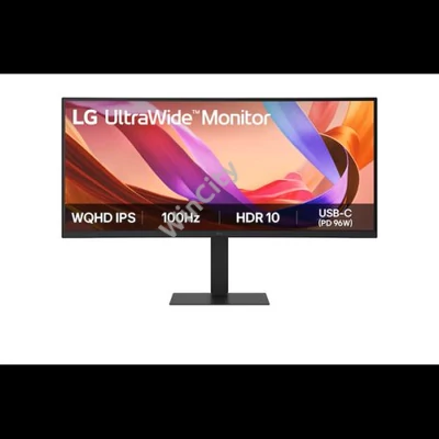 LG Monitor 34" - 34U650A-B (Ívelt 3800R; IPS; 21:9; 3440x1440; 5ms; 300cd; 100Hz, HDMIx2, DP, HDR; RJ45; USB; Hangszóró)