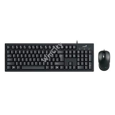 Genius Billentyűzet/Egér Kit - KM-100 SE (Vezetékes, USB, fekete)
