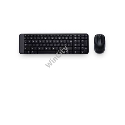 Logitech Billentyűzet/Egér Kit - MK220 (Vezeték nélküli, Multimédia, USB, fekete)