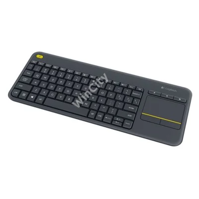 Logitech Billentyűzet - K400 Plus (Vezeték nélküli, USB, Touchpad, fekete)