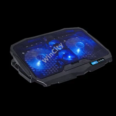 Spirit of Gamer Notebook Hűtőpad 17"-ig - AIRBLADE 600 Blue (15dB; max. 95,14 m3/h; 2x12cm, LED, 2xUSB2.0)