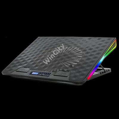 Spirit of Gamer Notebook Hűtőpad 17"-ig - AIRBLADE 800 RGB (26dB; max. 79 m3/h; 2x17cm, RGB LED, 2xUSB2.0)