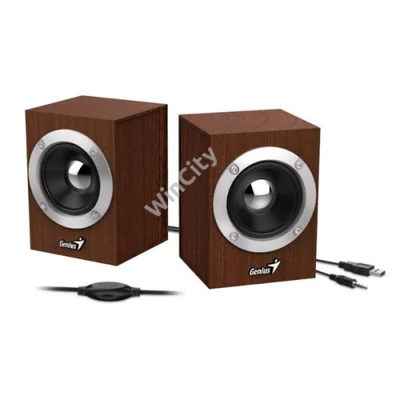 Genius Hangszóró 2.0 - SP-HF280 (USB, 3W, Wood)