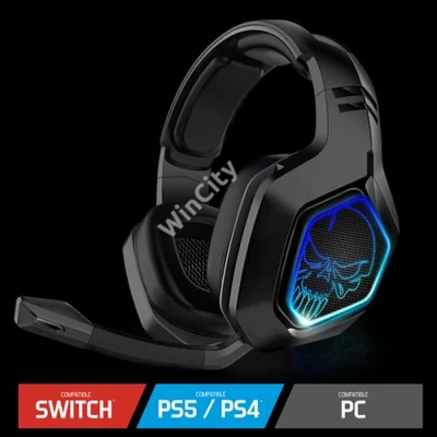 Spirit of Gamer Wireless Fejhallgató - MIC-XH900 (MultiPlatform, mikrofon, hangerőszabályzó, nagy-párnás, fekete)