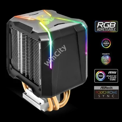 Spirit of Gamer CPU Cooler - CPU AIRCOOLER PRO ARGB (27dB; 1600 RPM; 1x12cm; aluminium/réz)