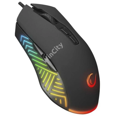 Rampage Egér Gamer - SMX-G68 SPEAR (7200DPI, 7 gomb, makro, RGB LED, 1,5m harisnyázott kábel, fekete)