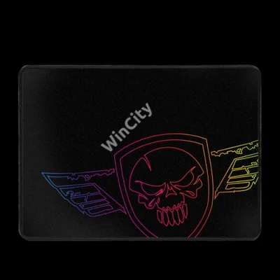 Spirit of Gamer Egérpad - Darkskull Mouse Pad - M (330 x 240 x 3mm; varrott szélek; fekete)