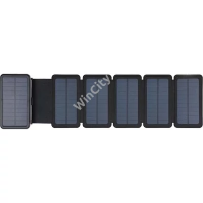 Sandberg Akkubank - Solar 6-Panel Powerbank 20000 (napelemes; kültéri; IPX4 cseppálló; LED lámpa; 2xUSB-A+USB-C)