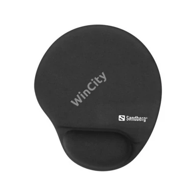 Sandberg Egérpad - Memory Foam Mousepad Round (memória habos csuklótámasz fekete)