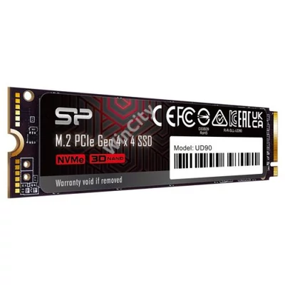 Silicon Power SSD - 500GB UD90 (r:4800MB/s; w:4200 MB/s, NVMe 1.4 támogatás, M.2 PCIe Gen 4x4)