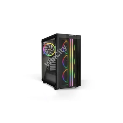 Be Quiet! Számítógépház - Pure Base 500 FX Black (ATX, RGB, edzett üveg oldallap, fekete)