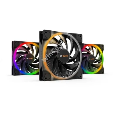 Be Quiet! Cooler 14cm - LIGHT WINGS 140mm PWM high-speed Triple-Pack (RGB, 2200rpm, 31dB, fekete)