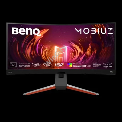 BenQ Monitor 34" - EX3410R (Ívelt, VA, 21:9, 3440x1440, 1ms, 300cd/m2, 2xHDMI, 3xUSB-A, DP, HDR10, 144Hz)