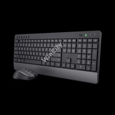 Trust Billentyűzet+Egér Kit Vezeték Nélküli - Trezo Comfort (micro vevő; USB; multimed.; fekete; magyar)