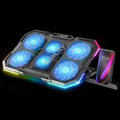 Spirit of Gamer Notebook Hűtőpad 17"-ig - AIRBLADE 700 RGB (29dB; max. 180 m3/h; 4x10cm+2x7cm, RGB LED, 2xUSB2.0)