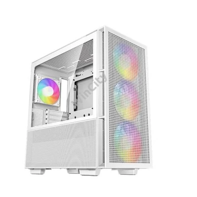 DeepCool Számítógépház - CH560 WH (fehér, 3x14cm + 1x12 A-RGB ventilllátor, E-ATX, 2xUSB3.0)