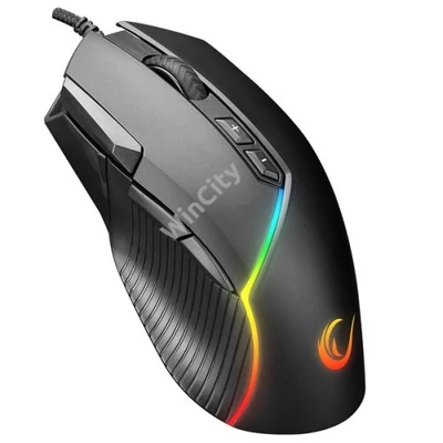 Rampage Egér Gamer - SMX-G39 COMFORT (7200DPI, 8 gomb, makro, RGB LED, harisnyázott kábel, fekete)
