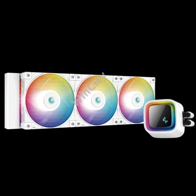 DeepCool CPU Water Cooler - LS720 WH (max 19dB; max. 145,86 m3/h; 3x12cm, A-RGB LED, fehér)