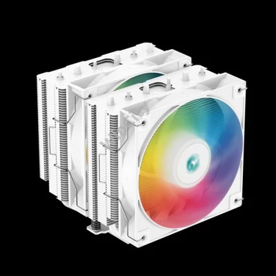 DeepCool CPU Cooler - AG400 WH ARGB (31,6 dB; max, 128,93 m3/h; 4pin, 4 db heatpipe, 12cm, PWM, A-RGB LED, fehér)