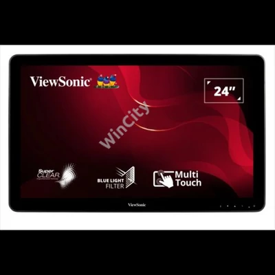 ViewSonic Portable Monitor 23,6" - TD2430 (VA,16:9, 1920x1080, 10 point Touch, 10ms, 200cd/m2, VGA, DVI, HDMI, USB, SPK)